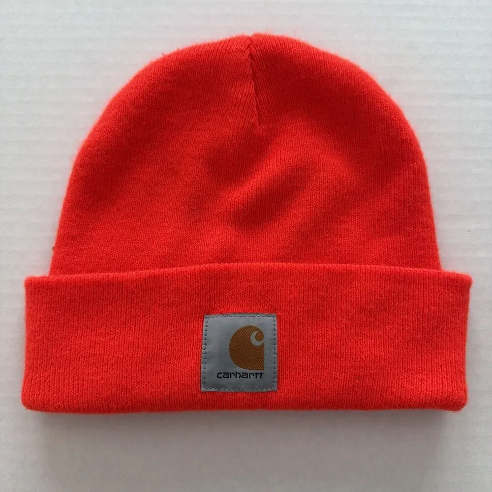 Carhartt Unisex Safety Orange Cuffed Beanie Hat One Size gorpcore workwear